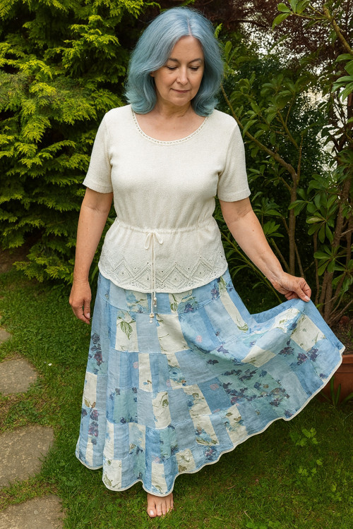 Patchworková sukně Blue lady — foto 6