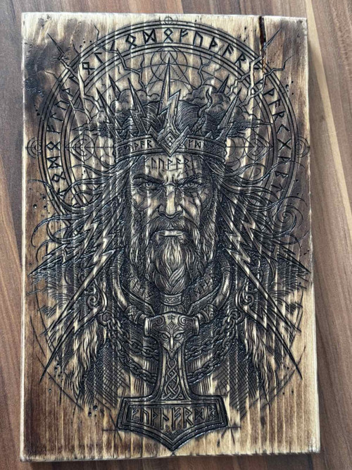 Dřevěný obraz Thor — foto 3