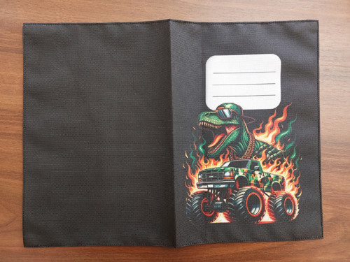 Obal na sešit A5 - dinosaurus černý — foto 2