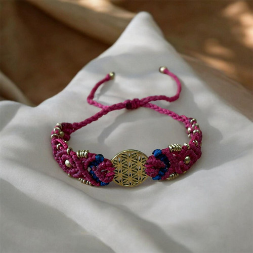Macramé náramek s Květem života — foto 2