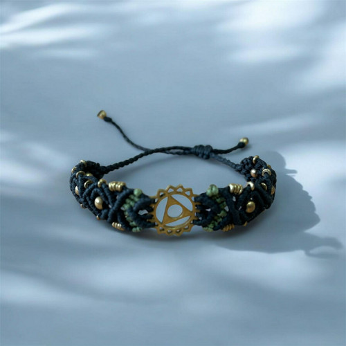 Macramé náramek Vishuddhi — foto 2