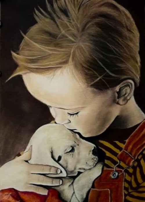 Čistá radost – Originální pastel A2 — foto 2