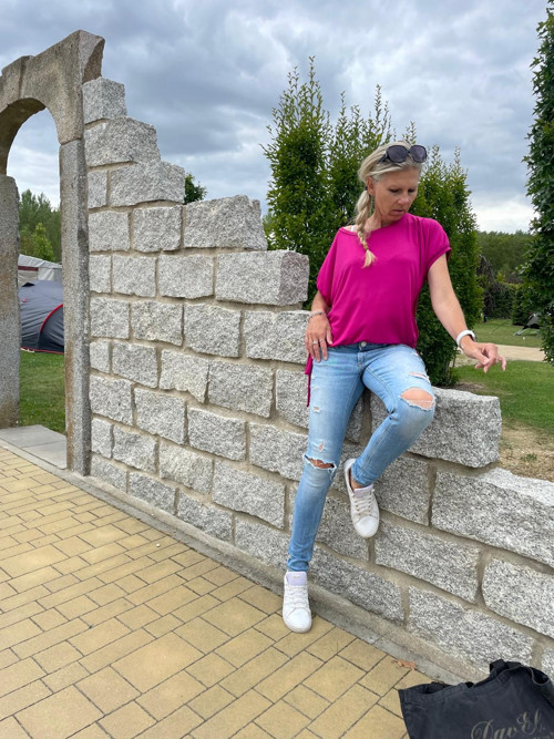 Malinové triko/halenka — foto 6