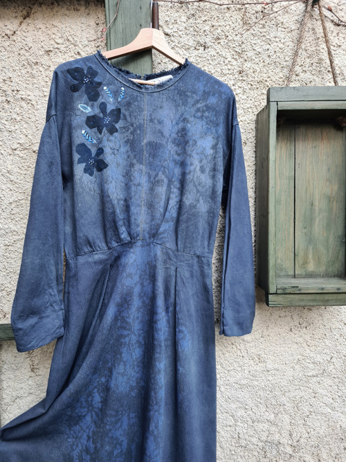 Maxi-boho šaty, len, vel.M/L — foto 5