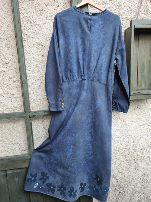 Maxi-boho šaty, len, vel.M/L — foto 6