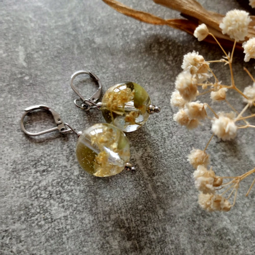 Náušnice bezové — foto 2