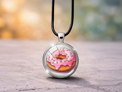 Náušnice a přívěsek Donut — foto 2