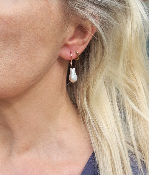 Velké barokní perly*ocel rose gold — foto 2