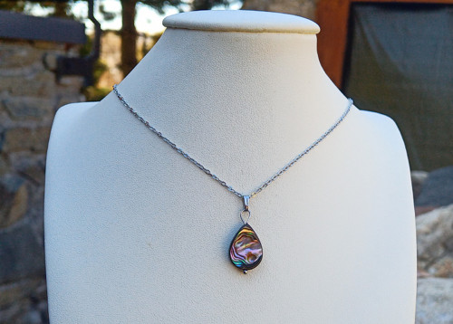Záře oceánu: Náhrdelník s abalone perletí — foto 2