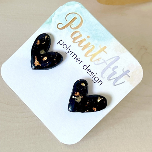 Puzetové naušnice Sparkling Hearts Mix P005 — foto 2