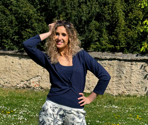 Kardigan krátký tmavě modrý — foto 4