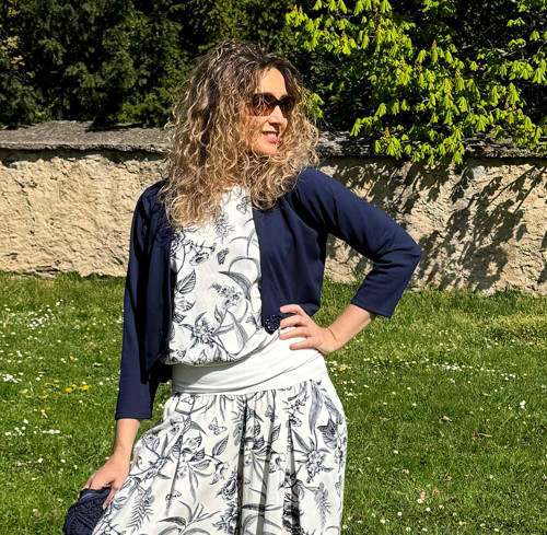 Kardigan krátký tmavě modrý — foto 3