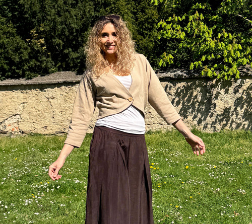 Kardigan krátký béžový — foto 2
