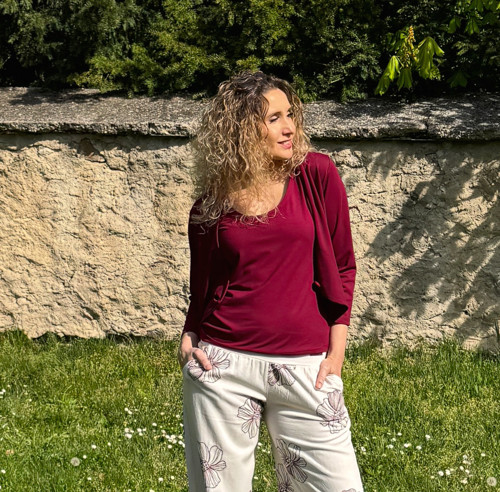 Tričko bez rukávů vínové — foto 5