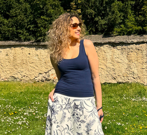 Tričko bez rukávů tmavě modré — foto 6
