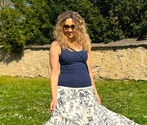 Tričko bez rukávů tmavě modré — foto 2