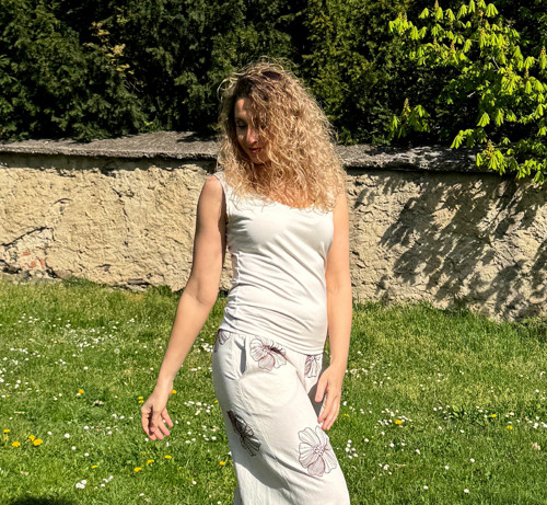 Tričko bez rukávů smetanová — foto 3