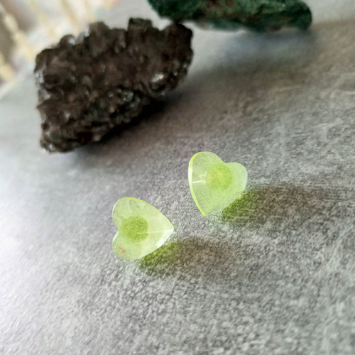 Náušnice srdíčka diamantová — foto 3