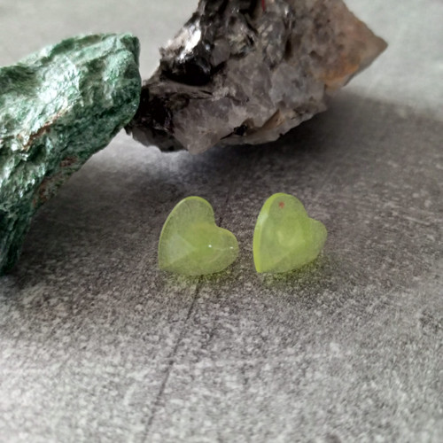 Náušnice srdíčka diamantová — foto 4