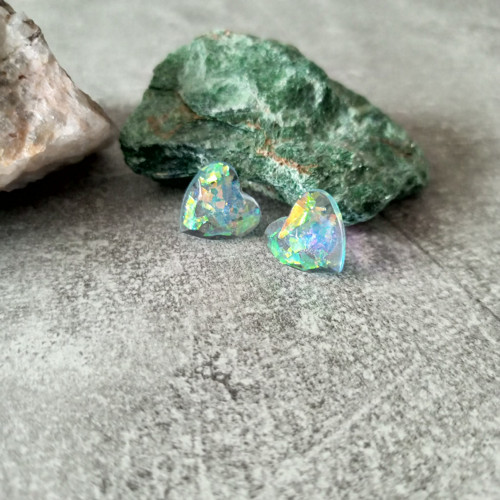 Náušnice srdíčka diamantová — foto 3