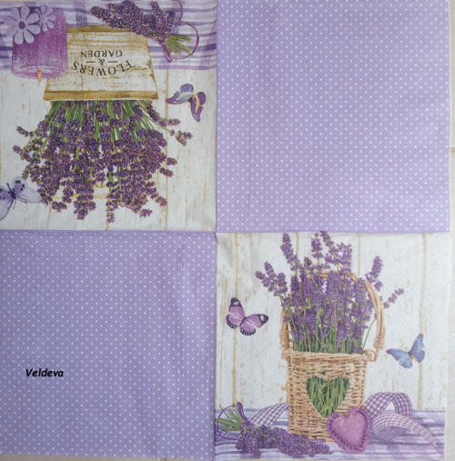 Sada ubrousků na decoupage "Levandule" — foto 3