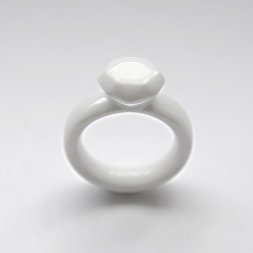 Porcelánový prsten Diamond - bilý Diamant — foto 2