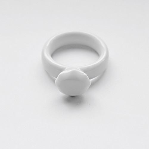 Porcelánový prsten Diamond - bilý Diamant — foto 3