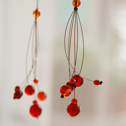 Náušnice elegantní jahodové — foto 3