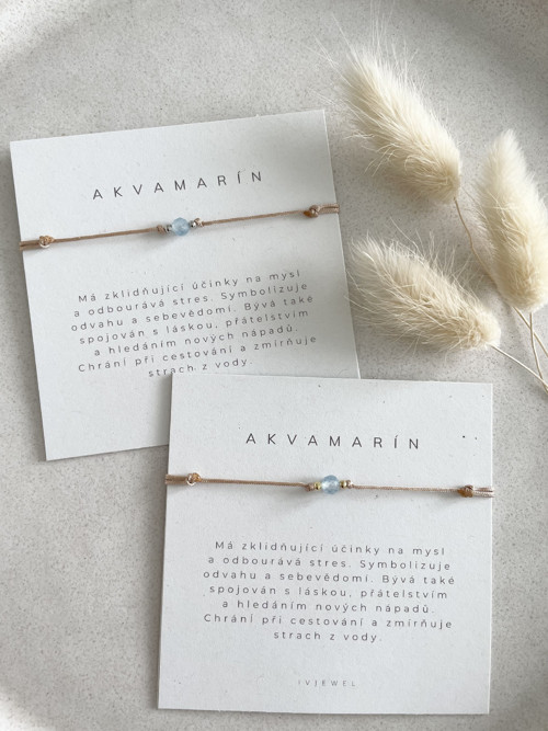 Náramek s broušeným Akvamarínem — foto 2