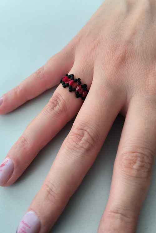 Sada "Gothic Red" (náramek + prsten) — foto 3