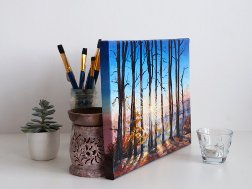 Svítání v zimě | 30 × 24 cm — foto 4