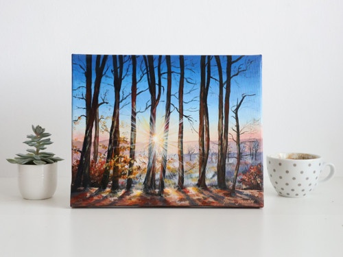 Svítání v zimě | 30 × 24 cm — foto 3