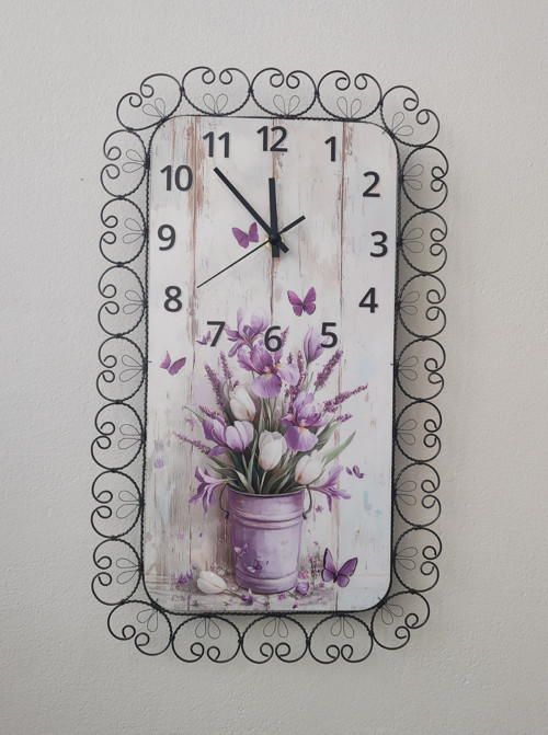 Odrátované hodiny s tulipány — foto 2