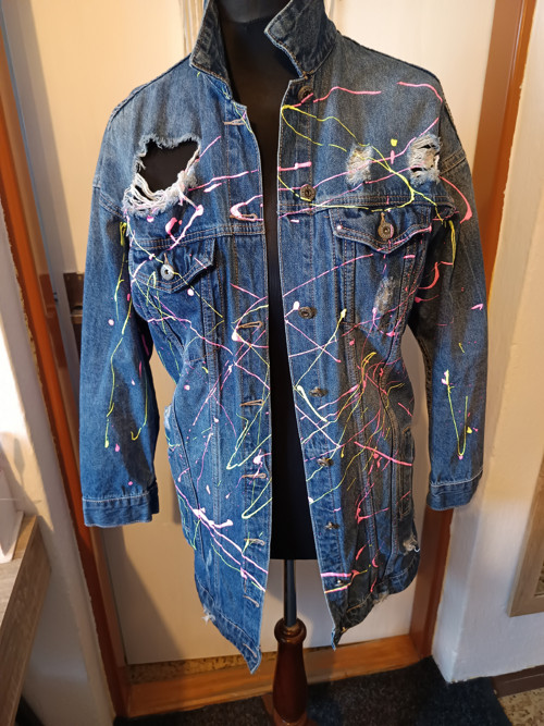 Denim bunda neon cákance — foto 4