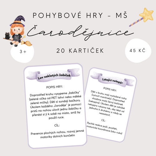 Hry pro MŠ - Čarodějnice (PDF - tisk) — foto 2