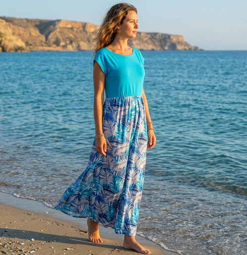 Dlouhé šaty s listy — foto 6