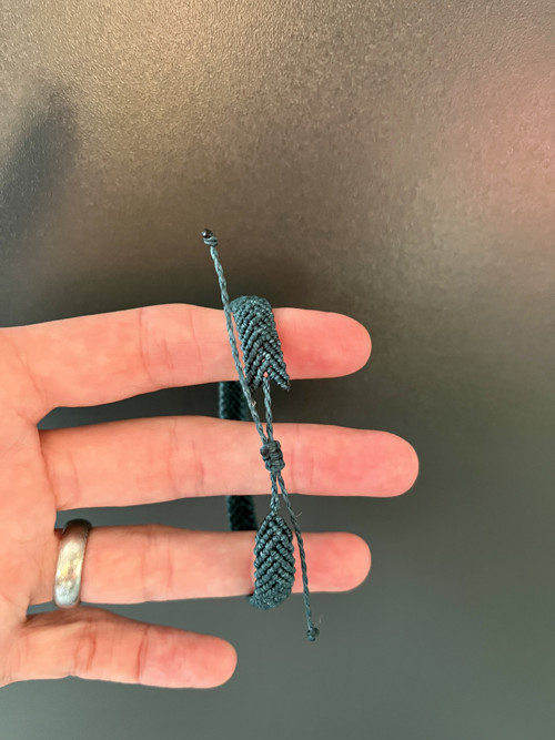 Pánský petrolejový macramé náramek — foto 6