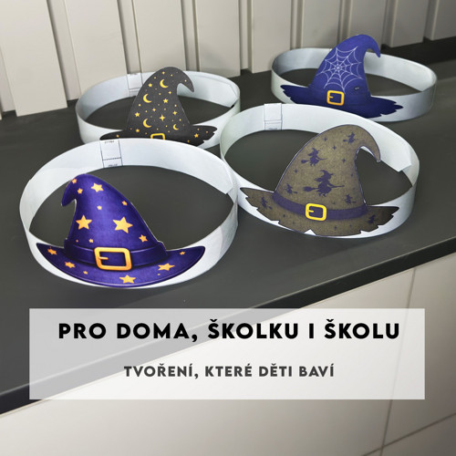 Čarodějnické klobouky – sada 4 čelenek — foto 4