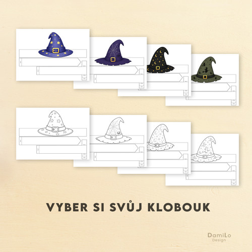 Čarodějnické klobouky – sada 4 čelenek — foto 2