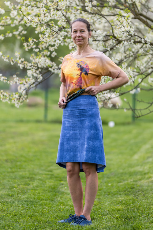 Sukňa jeans asymetrická — foto 4
