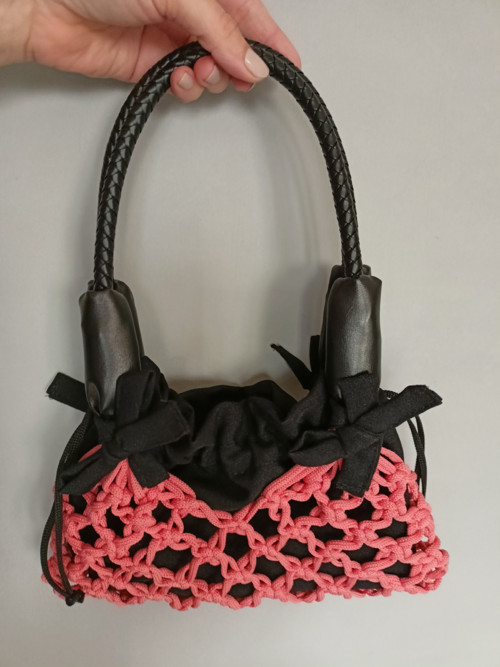 Boho elegance - Macramé kabelka s vnitřním sáčkem — foto 2