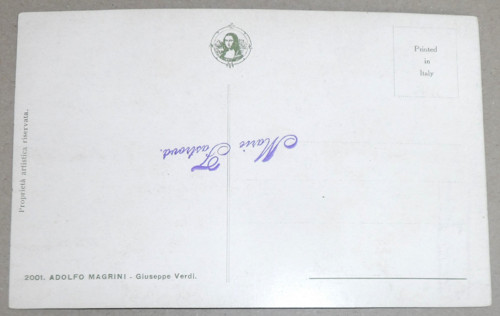 POHLEDNICE • Adolfo Magrini: Giuseppe Verdi — foto 2