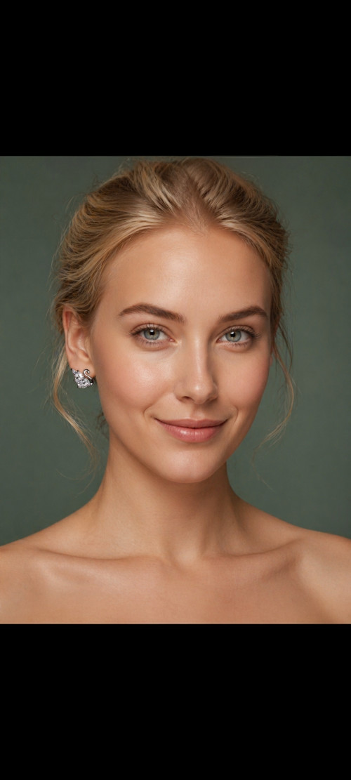 Elegantní stříbrné náušnice LABUŤ — foto 2