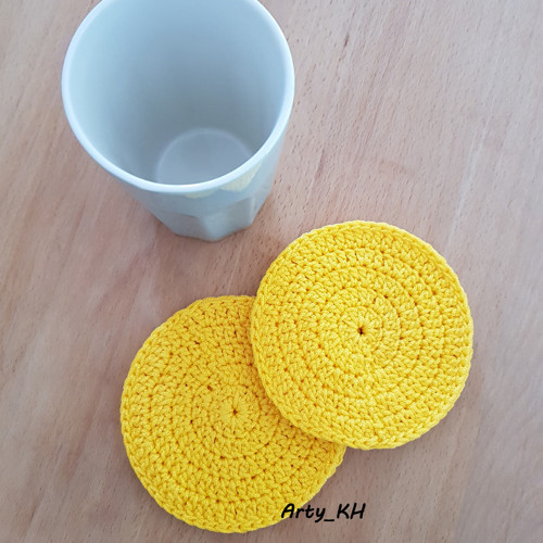 Set podtácků Macramé, žlutá — foto 2
