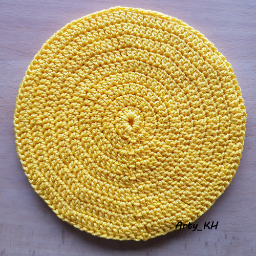 Podtácek Macramé, velký, žlutý — foto 3