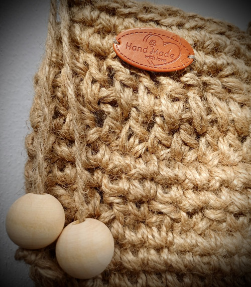 Jutov háčkovaná kabelka pro holčičku v boho stylu — foto 2