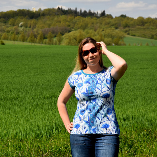Dámské tričko - Chrpy (32-48) — foto 2