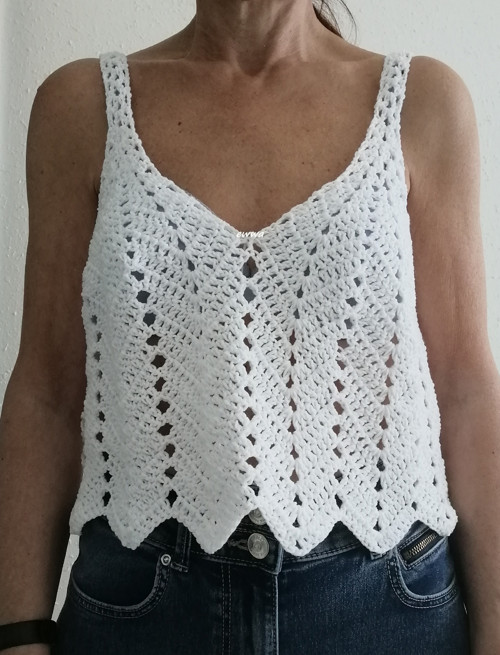 Háčkovaný dámský top — foto 4