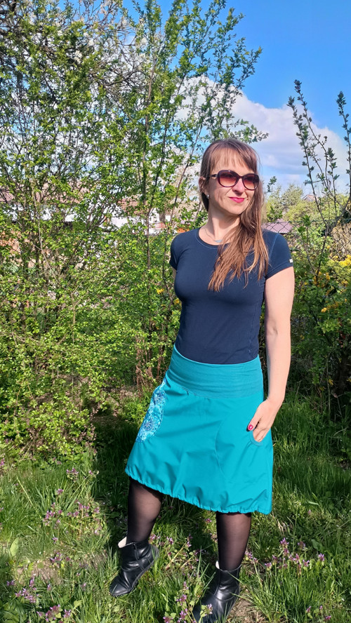Letní softshellka smaragdová — foto 2