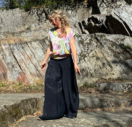 Kalhotová sukně deep indigo — foto 4